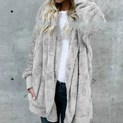 Sweatshirt Long Autumn Winter Long Sleeve Double Side Wear Flurry Loose Coats