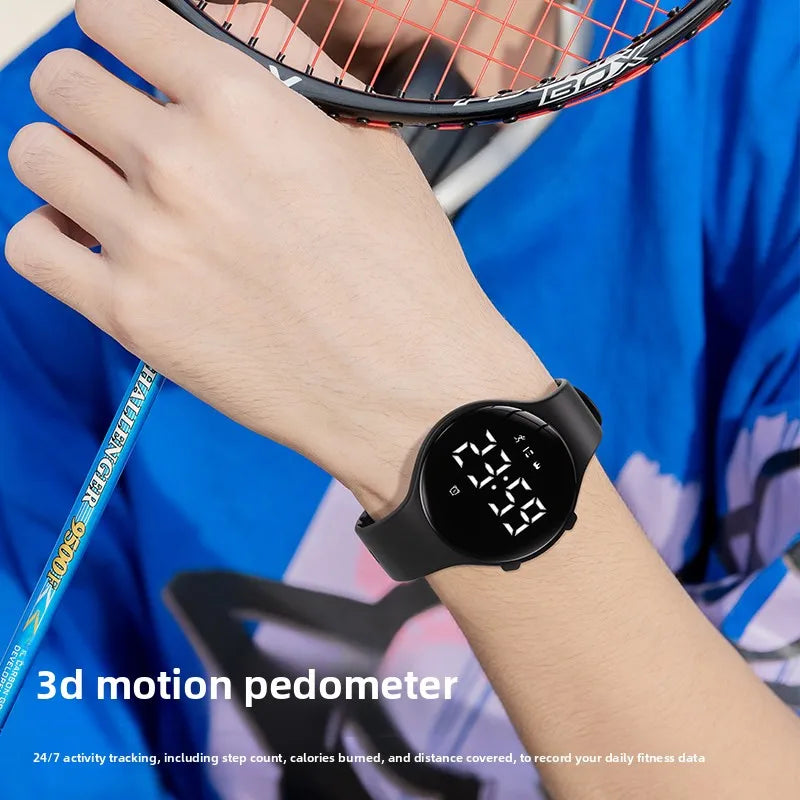 Electronic Silent Vibration Alarm Waterproof Sports Multifunctional Pedometer Stopwatch