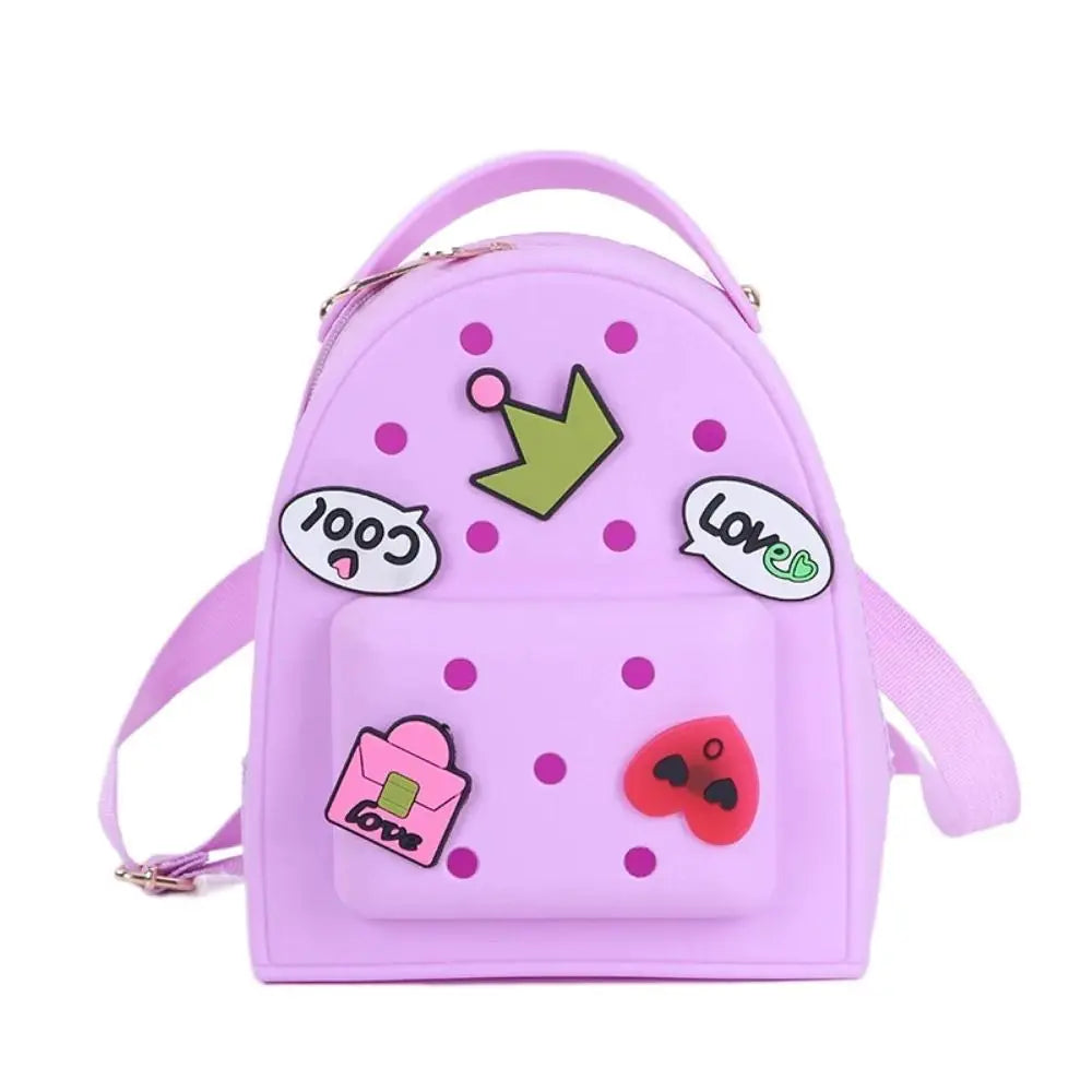 Adjustable Straps Silicone Backpack Waterproof Soft Schoolbags