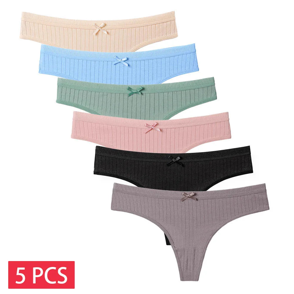 5 PCS/Set Cotton Panties G-String  Lingerie