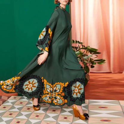 Ethnic Print Boho Long Dress