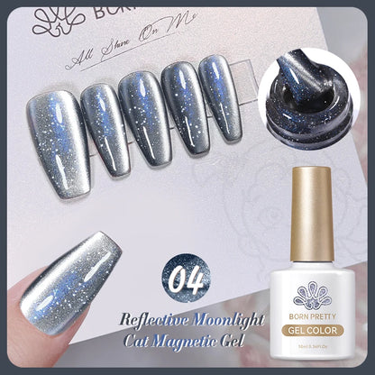 Sparkling Glass Bead Cat Magnetic Gel Nail Polish