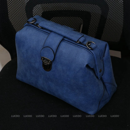 Plaid Rivets Design Doctor Crossbody High Quality PU Leather Tote Bags