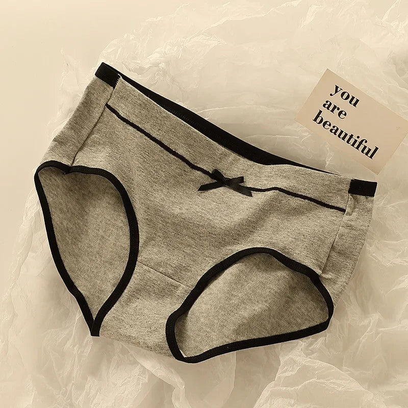 3pcs Full Cotton High Waist Lingerie