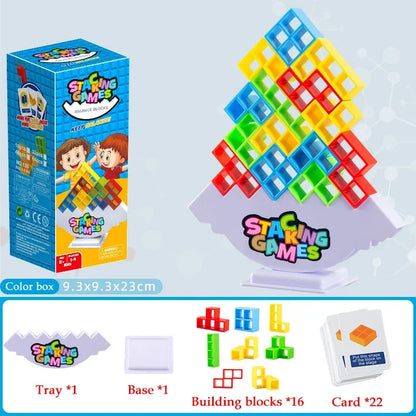 48PCS Tetra Tower Fun Balance Stacking Building Blocks Board Game