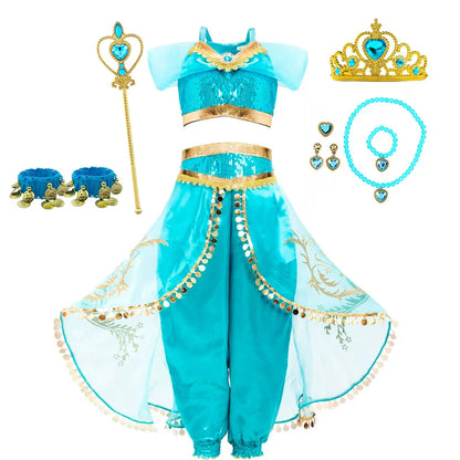 Aladding and the Magic Lamp Jasmine Fairy Costume Cosplay Dress