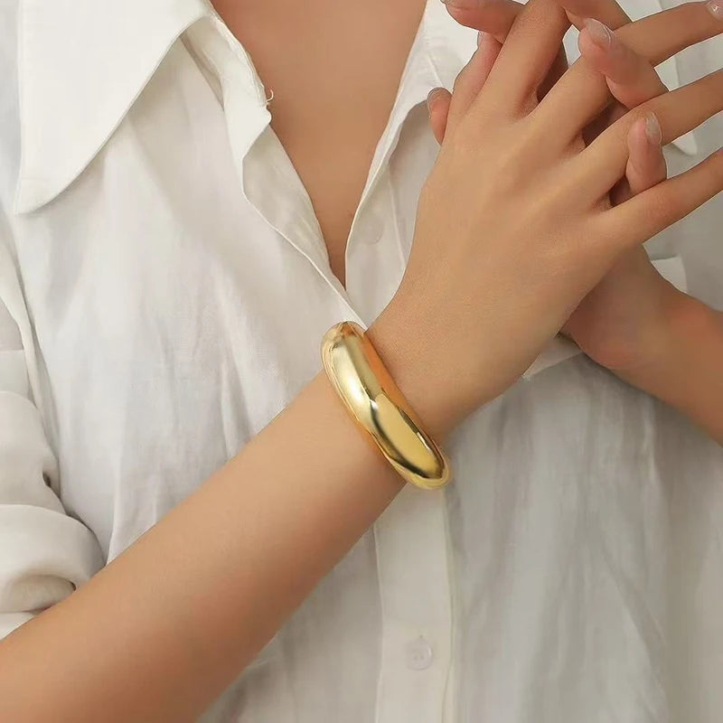 Exaggerated Hip Hop Rock Plastic Cuff Bracelet