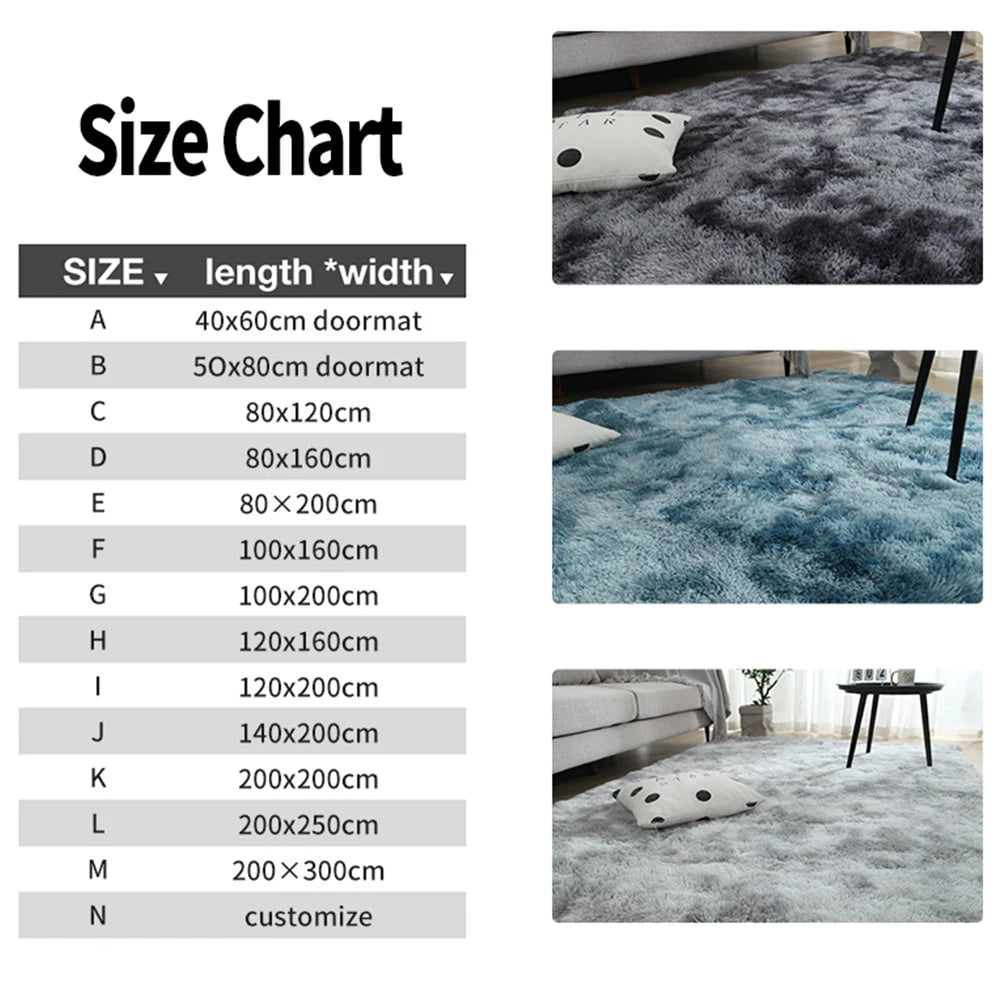 Gray Carpet for Living Room Plush Rug