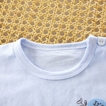 Kids Cartoon Baby Tops Shorts Set