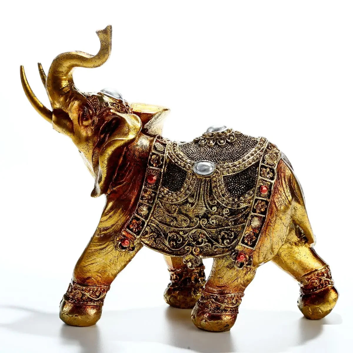 1PC Elephant Resin Decor  Handcrafted 3D Sculpture