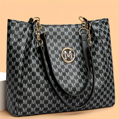 DANA Geometric Leather Letter "M" Bag