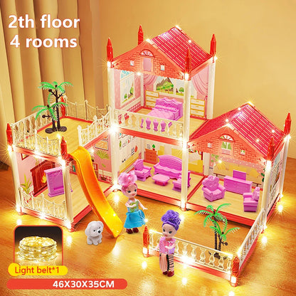Toy 3d Assembly Diy Mini Toy House Accessories Villa Princess Castle