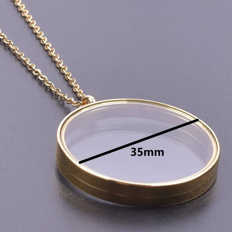 1Pc 10-45mm Round Memory Coin Bezel Locket Pendant Necklaces