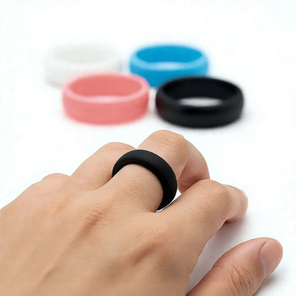 Silicone Hypoallergenic Crossfit Flexible Rubber Finger Rings