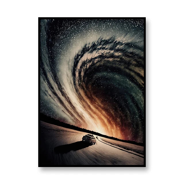 Interstellar Movie Poster Astronaut Outer Space Canvas Wall Art Print