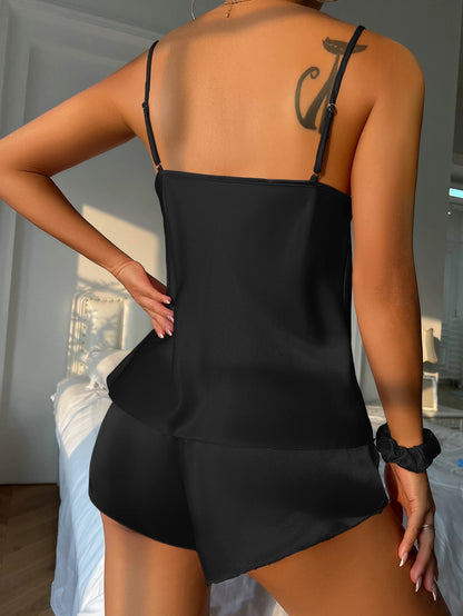 Solid Satin Pajama Set