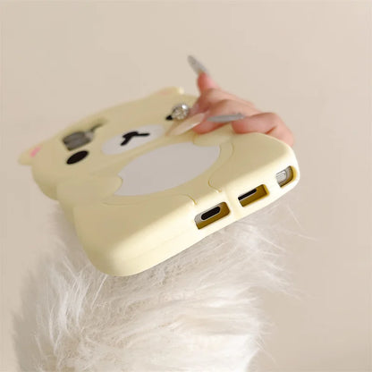 Kawaii Bear Phone Case Samsung Galaxy Cartoon Soft Silicone Cover