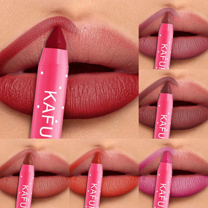 15 Colors Lipstick Pencil Waterproof Sexy Red Matte Contour Tint Lipstick