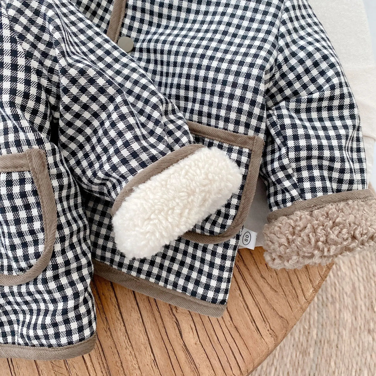 1-6 Years Old Autumn/Winter Double-Sided Wear Plaid Plush Jacket