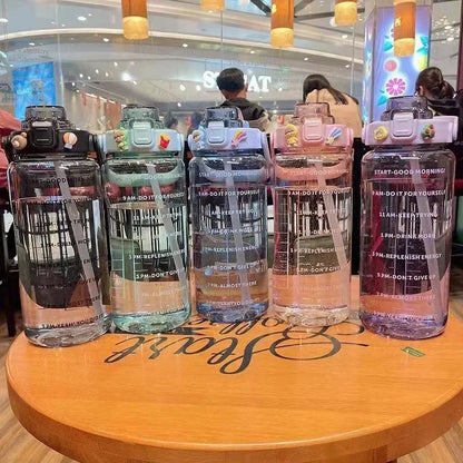 2L Sports Water Bottle Large Capacity Plastic Water Cup