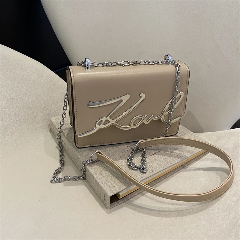 Metal Letter Strap Bags
