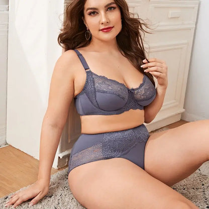 Beauwear Plus Size Bra Ultra Thin Lingerie Set