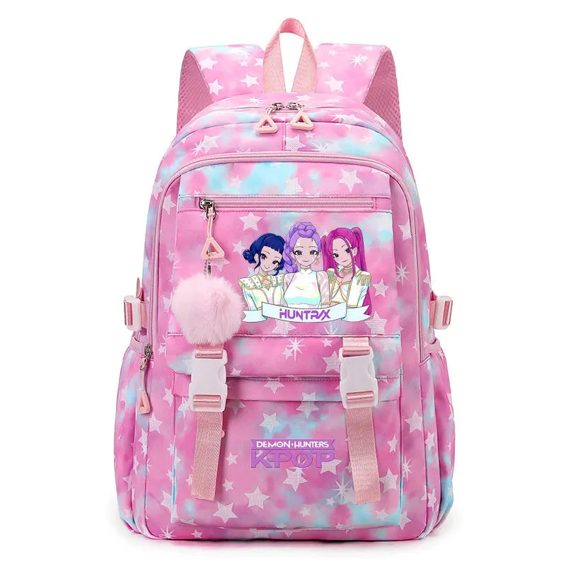 KPop Demon Hunters Print Student Backpack Large Capacity Schoolbag