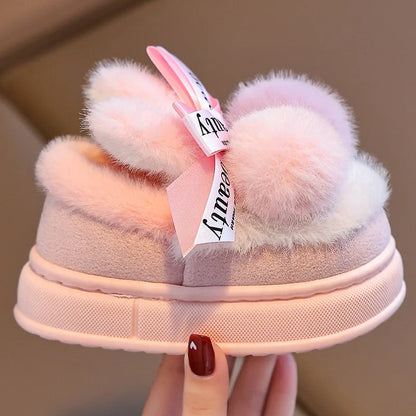 Cotton Cartoon Indoor Non-Slip Shoes for Girl
