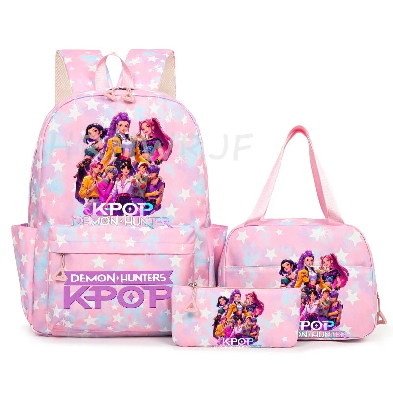 3Pcs/Set KPop Demon Hunter School Bags
