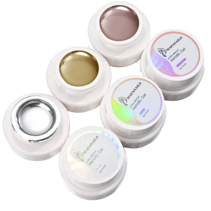 Metallic Painting Gel Chrome Gold Silver Mirror Effect Nail Polish