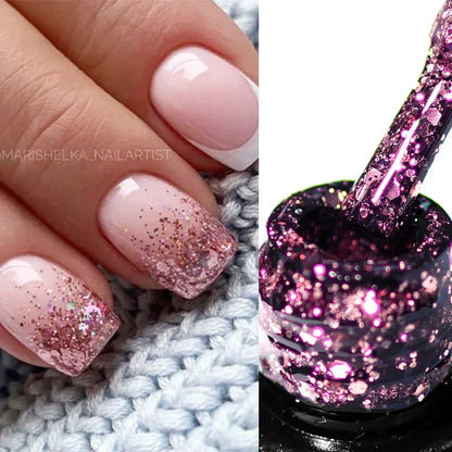 7ml Red Series Gel Nail Polish Glitter