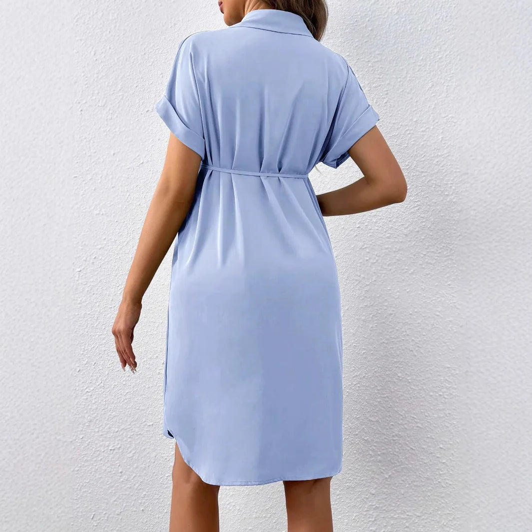 Maternity Striped Short Sleeve Pregnant Casual Dress