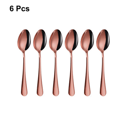 4/6/12 Pieces Gold Dessert Stirring Spoons Set