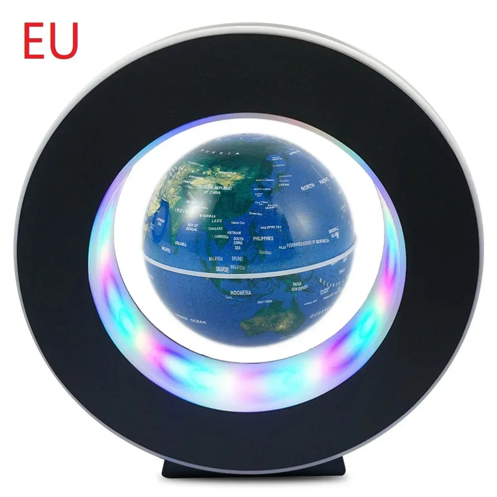 Magnetic levitation ball LED rotating earth floating light