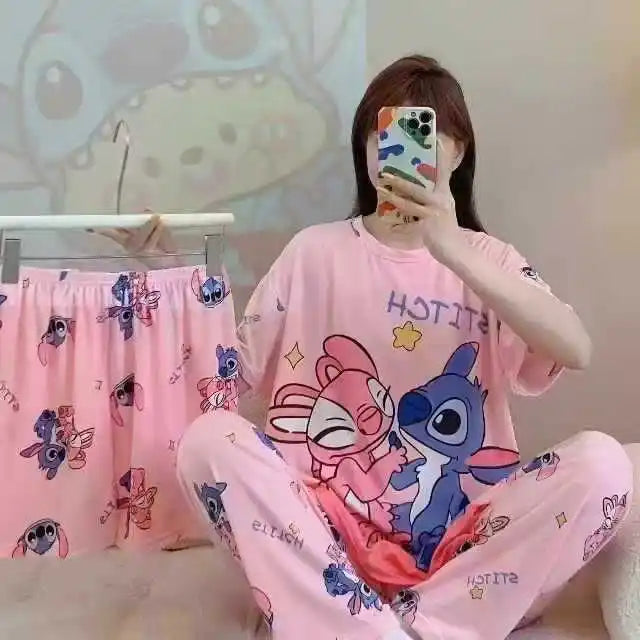 Three-piece Cartoon Pajamas Set