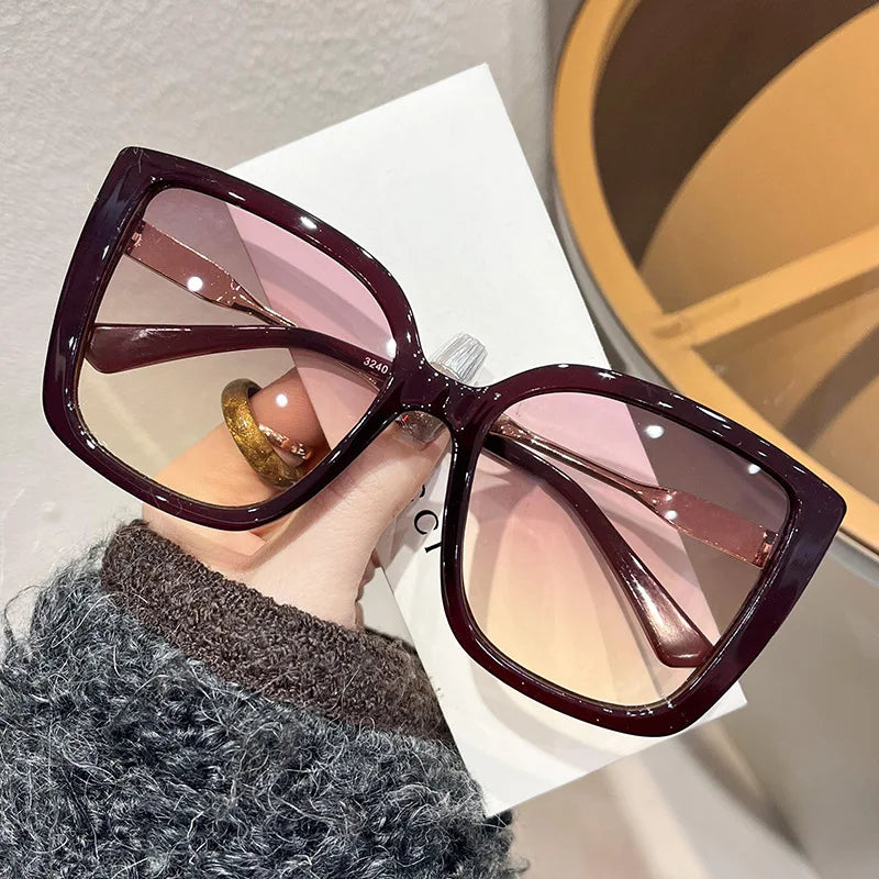 Large Square Frame Sunglasses