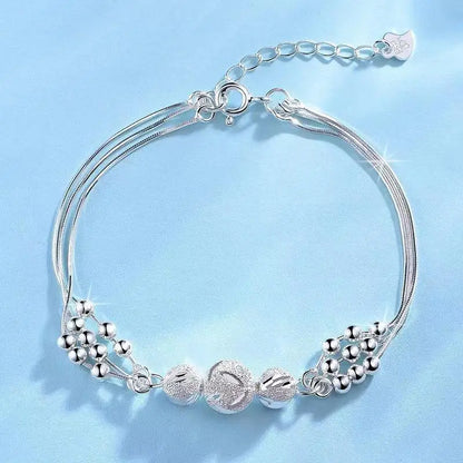 925 Sterling Silver Ball Necklace Set