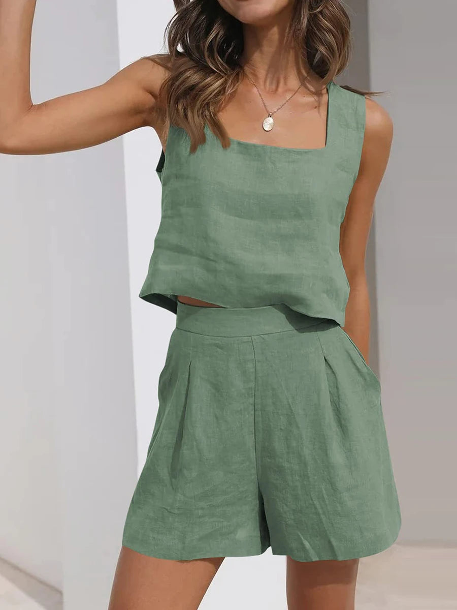 Linen Outfits Lounge Matching Sets