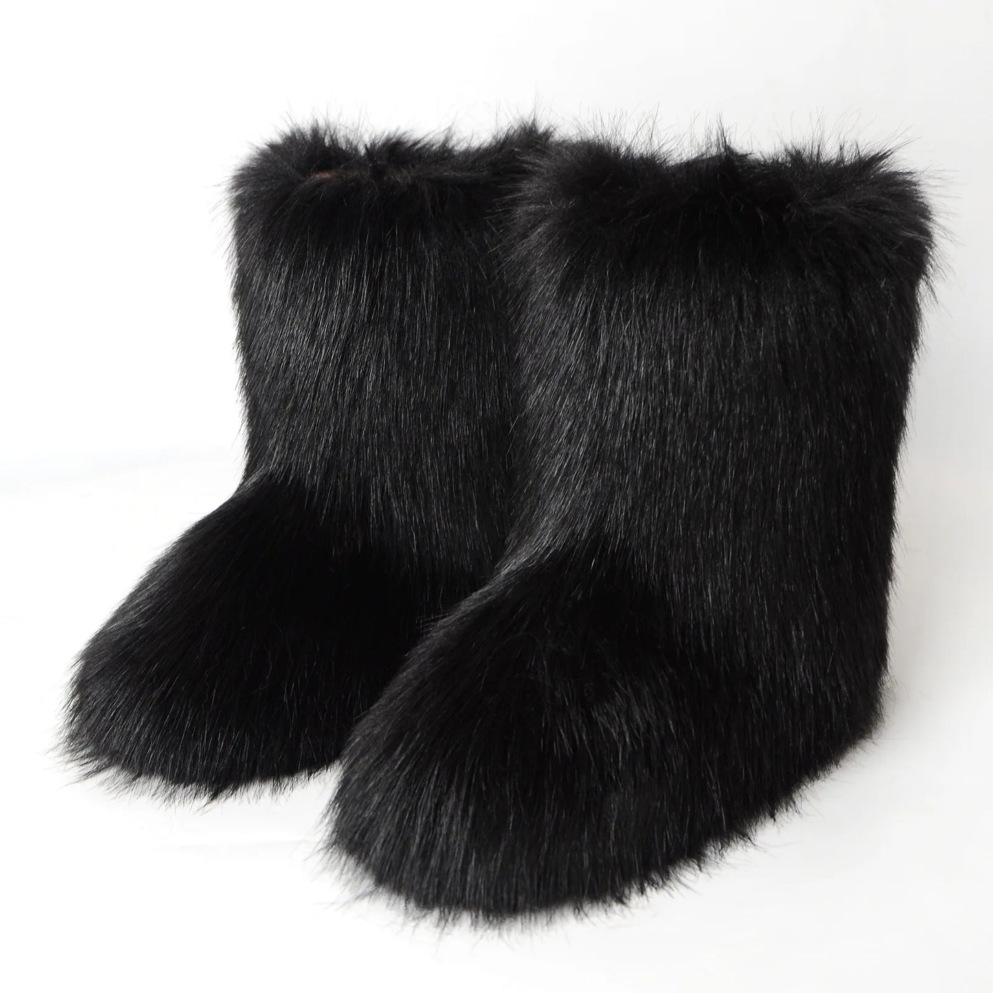Snow Luxury Furry Faux Fox Fur Boots