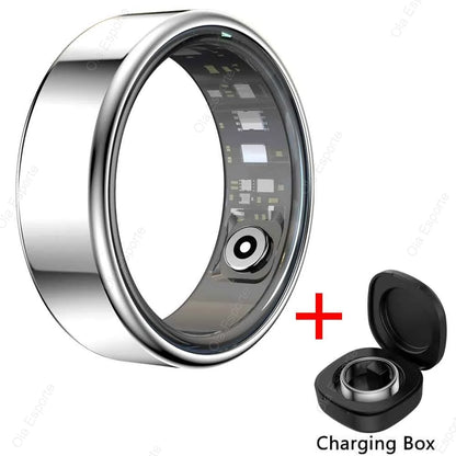 Heart Rate Blood Oxygen and Sleep Monitor IP68 & 5ATM Waterproof, Multi-sport Ring