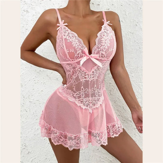 Sexy Exotic Erotic Lace Doll Transparency Lingerie