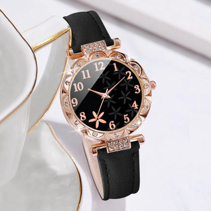 DANA Rhinestone Heart Bracelet Set watch