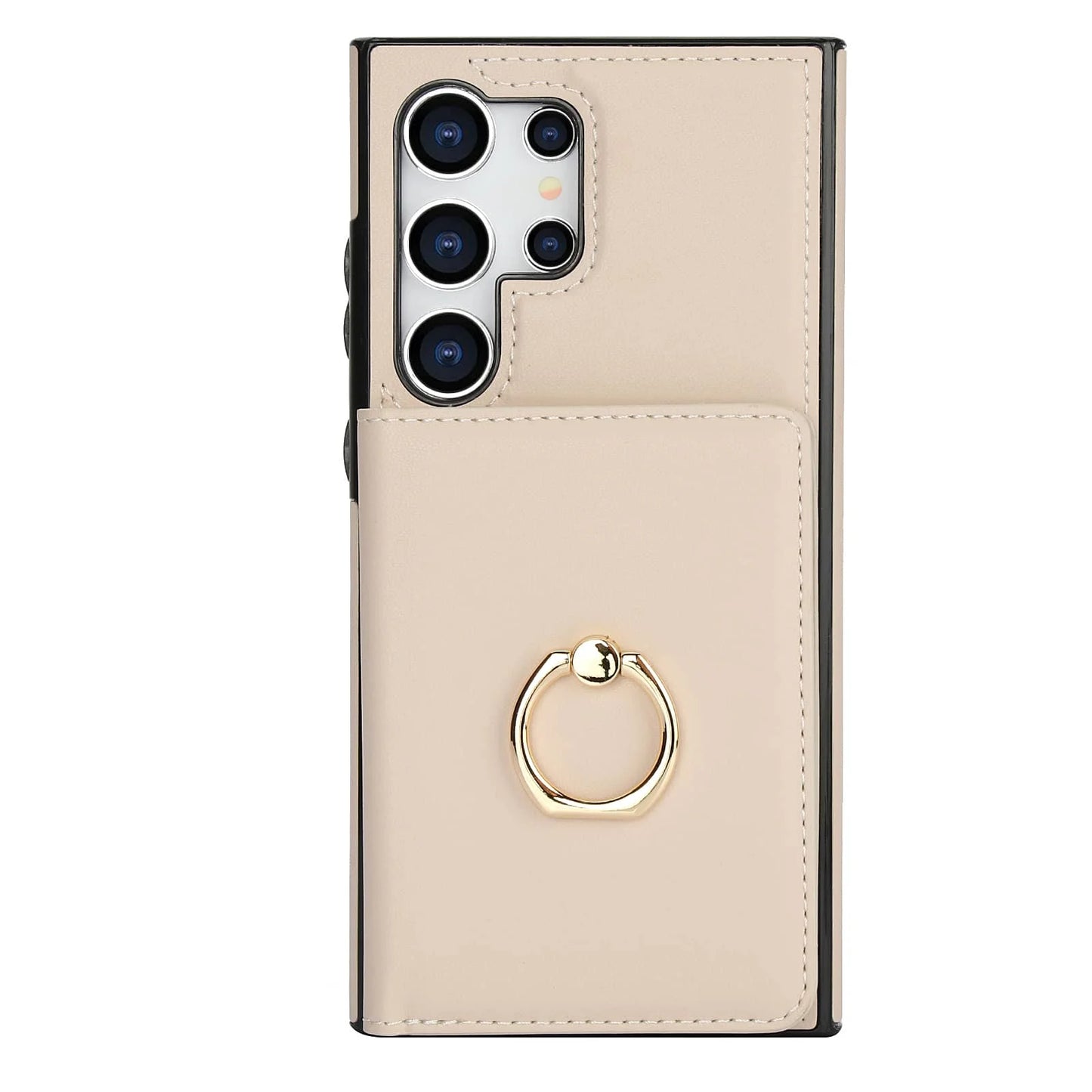 Wallet Case with Card Holder, 360° Rotation Ring