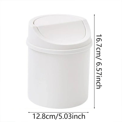 1pc-Mini Desktop Bin Small Trash Can Tube