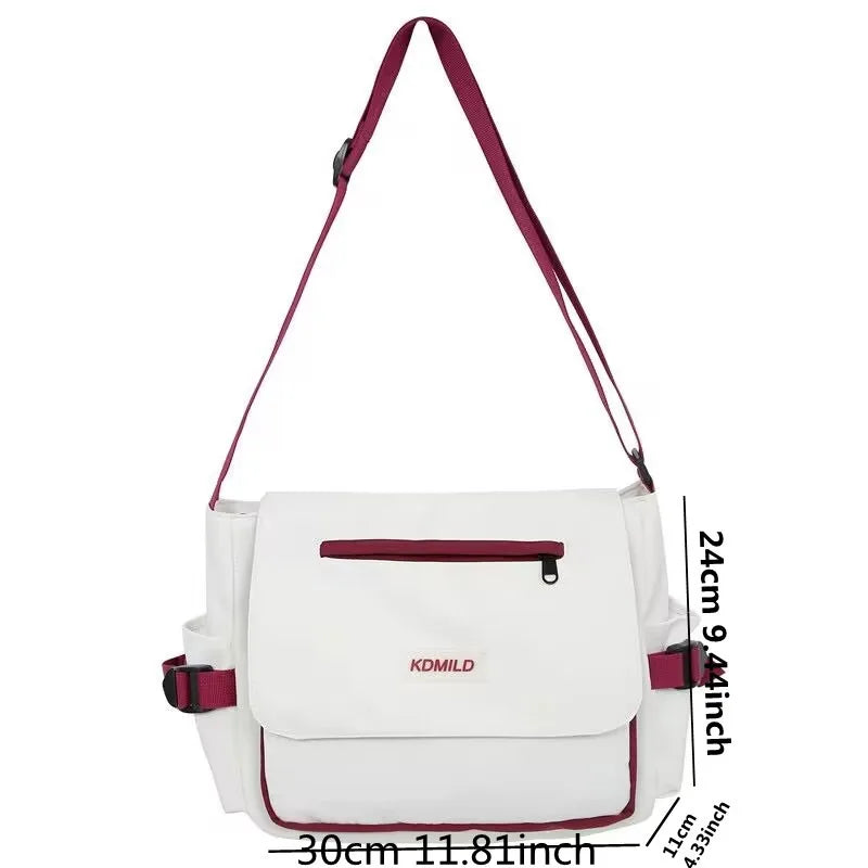 Oxford Diagonal Cross Youth Casual Canvas Shoulder Bag