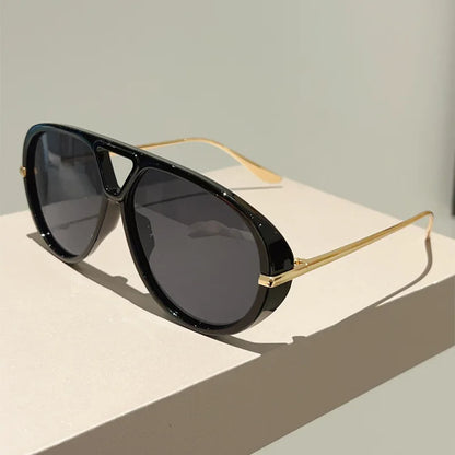 Y2k Large Frame Double Beam Sunglasses