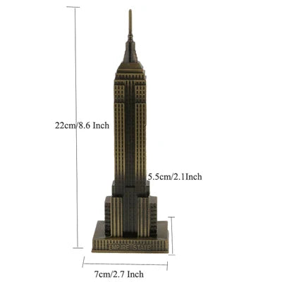Metal Architecture Figurine World Famous Landmark Building