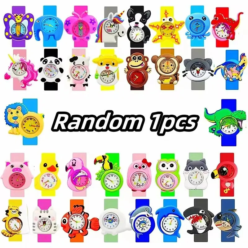 Slap Bracelet Clock Cartoon Kids Watches
