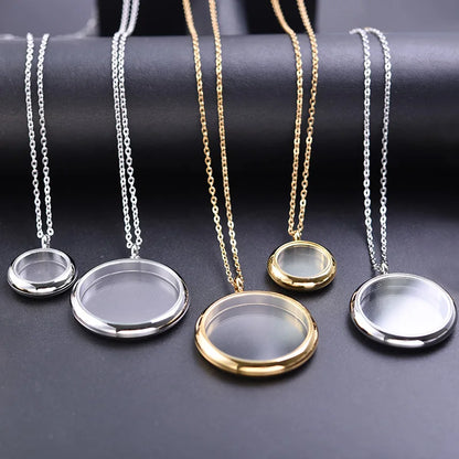 Twist Locket Pendant Photo Floating Charm Necklace