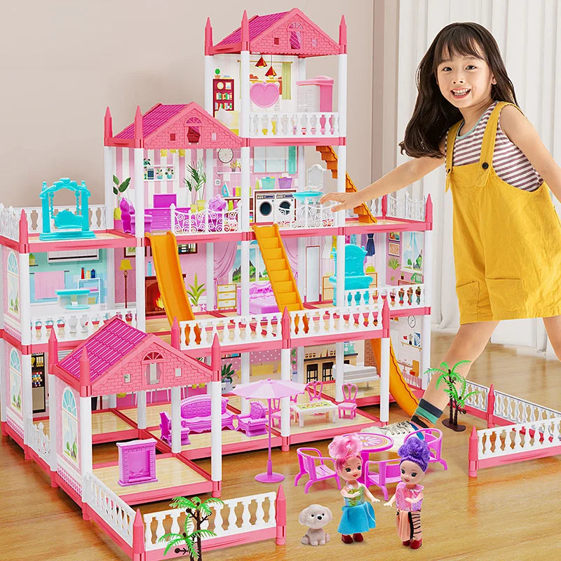 Toy 3d Assembly Diy Mini Toy House Accessories Villa Princess Castle
